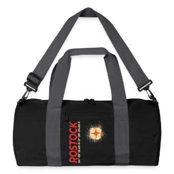 Rostock - Recycelte Duffel Bag - Schwarz/Graphitgrau - Vorne
