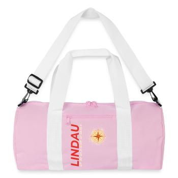 Lindau - Recycelte Duffel Bag - Rosa/Weiß - Vorne