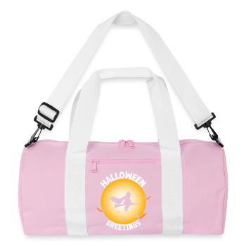 Halloween Sorcière Vol Silhouette Design - Sac de sport recyclé - rose/blanc - Devant