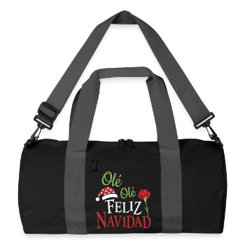 Ole Ole Frohe Weihnachten - Recycelte Duffel Bag - Schwarz/Graphitgrau - Vorne