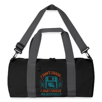 Majestätischer Tech-Absturz - Recycelte Duffel Bag - Schwarz/Graphitgrau - Vorne