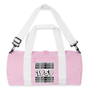 Year 1959 - Recycled Duffel Bag - pink/white - Front