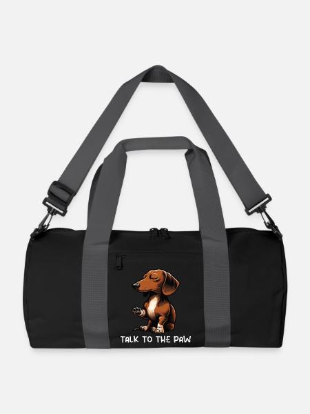 Talk to the Paw Dachshund Owner Dachshund Owner Dachshund Owner - Recycled Duffel Bag - black/graphite grey
