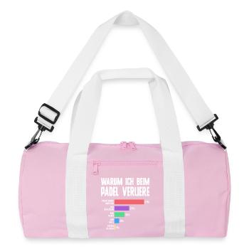 Schlechter Verlierer - Padel Humor für Herren - Recycelte Duffel Bag - Rosa/Weiß - Vorne