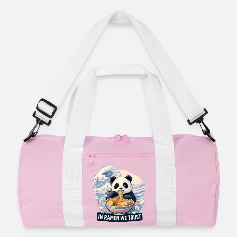 Panda Ramen Noodle Bowl Recycled Duffel Bag