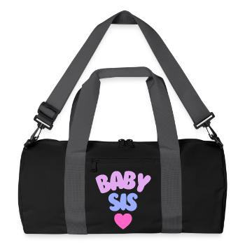 Petite sœur Love - Sac de sport recyclé - noir/gris graphite - Devant