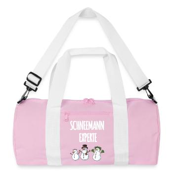 Schneemann Experte - Recycelte Duffel Bag - Rosa/Weiß - Vorne