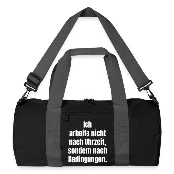 Conditions au lieu de dire que le temps - Sac de sport recyclé - noir/gris graphite - Devant