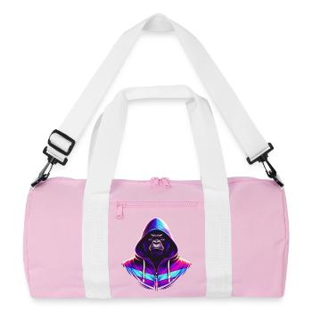 Style rétro des années 80 néon Gorilla - Sac de sport recyclé - rose/blanc - Devant