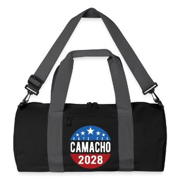 Vote Camacho 2028 Funny Parody Funny - Recycled Duffel Bag - black/graphite grey - Front