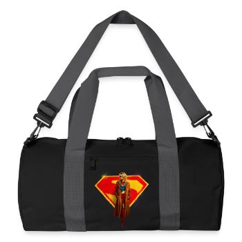 Supergirl Movie Kara In Front Of Supergirl Emblem - Recycled Duffel Bag - black/graphite grey - Front