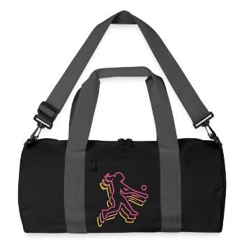 Joueuses féminines de softball - Sac de sport recyclé - noir/gris graphite - Devant