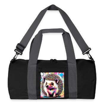 hedgehog - Recycled Duffel Bag - black/graphite grey - Front