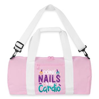 Nail Designer Nail Designer Cosmetics Nail Salon - Recycled Duffel Bag - pink/white - Front