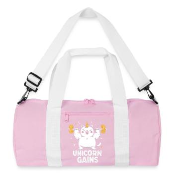 Licorne de culturisme pour la forme - Sac de sport recyclé - rose/blanc - Devant