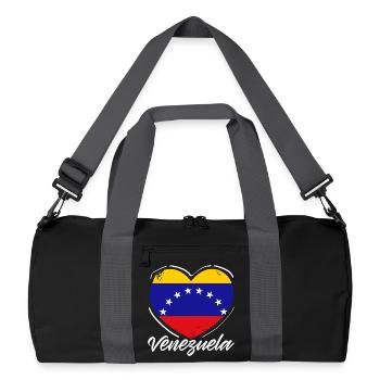 Venezuela Flagge Stolz & Heimat Venezuela - Recycelte Duffel Bag - Schwarz/Graphitgrau - Vorne