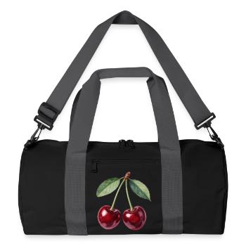 Cherries - Recycled Duffel Bag - black/graphite grey - Front