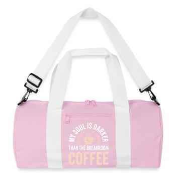 Âme plus sombre que le café de la salle de pause - Sac de sport recyclé - rose/blanc - Devant