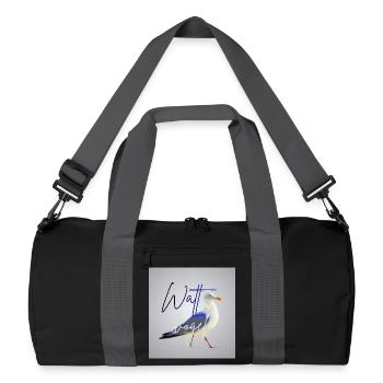 Wattvogel_3 - Recycled Duffel Bag - black/graphite grey - Front