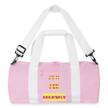 Do it star - Recycled Duffel Bag - pink/white - Front