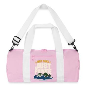 Loch Ness Monster Nessie Loch Ness Cryptid - Recycelte Duffel Bag - Rosa/Weiß - Vorne