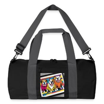 Drôles de chiens - Sac de sport recyclé - noir/gris graphite - Devant