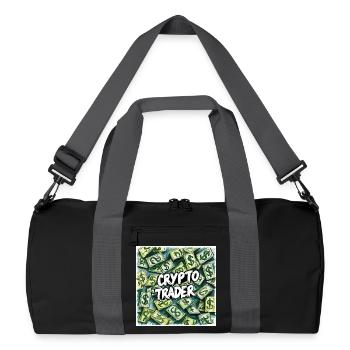 Crypto Trader Geldregen - Recycelte Duffel Bag - Schwarz/Graphitgrau - Vorne