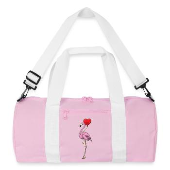 Flamingo Luftballon - Recycelte Duffel Bag - Rosa/Weiß - Vorne