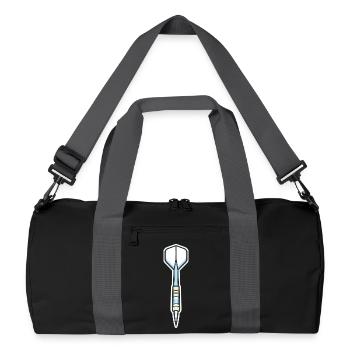 Blauer Speer-Schild Grafik - Recycelte Duffel Bag - Schwarz/Graphitgrau - Vorne