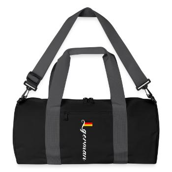 Allemagne - Sac de sport recyclé - noir/gris graphite - Devant