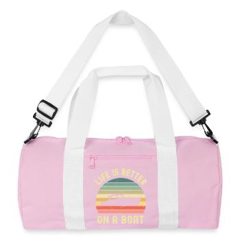 Propriétaire de bateau Boat Boater - Sac de sport recyclé - rose/blanc - Devant