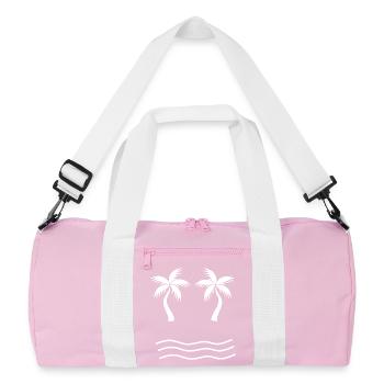 Palmier Blanc - Sac de sport recyclé - rose/blanc - Devant