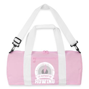 Ich würde lieber rudern - Recycelte Duffel Bag - Rosa/Weiß - Vorne