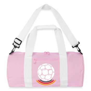 Handball Head Germany Team Symbol Logo EM icon - Recycled Duffel Bag - pink/white - Front