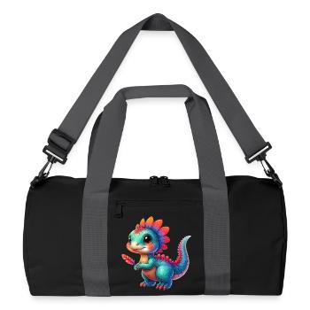 Dinosaure - Sac de sport recyclé - noir/gris graphite - Devant