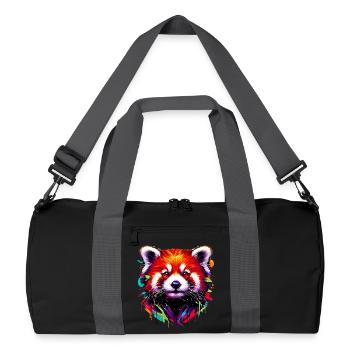 Kleiner Panda - Recycelte Duffel Bag - Schwarz/Graphitgrau - Vorne