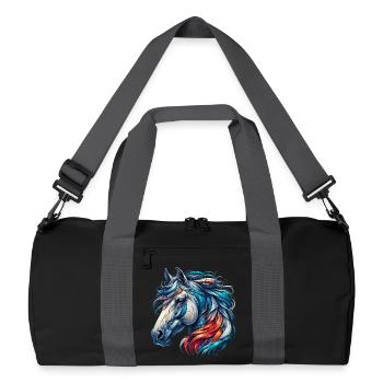 Horse - Recycled Duffel Bag - black/graphite grey - Front