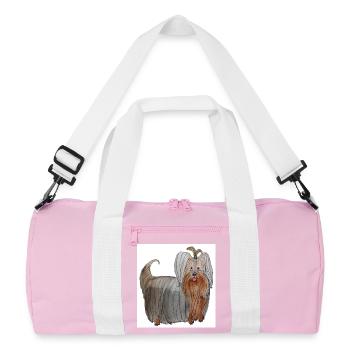 Yorkshire terrier Autocollant - Sac de sport recyclé - rose/blanc - Devant