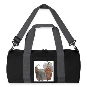 Yorkshire terrier Autocollant - Sac de sport recyclé - noir/gris graphite - Devant