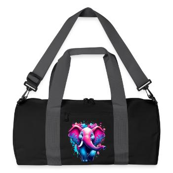Éléphant - Sac de sport recyclé - noir/gris graphite - Devant