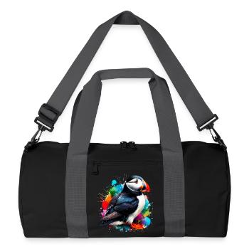 Puffin - Recycled Duffel Bag - black/graphite grey - Front