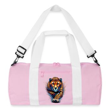 Guépard - Sac de sport recyclé - rose/blanc - Devant