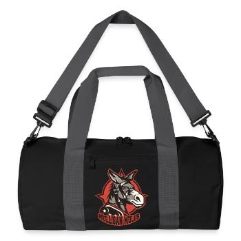 Mulligan Mules Mascot Logo - Recycled Duffel Bag - black/graphite grey - Front
