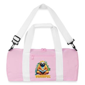 Bouddha Yoga Paresseux Humour Dieu Paresseux Nerd Sommeil - Sac de sport recyclé - rose/blanc - Devant
