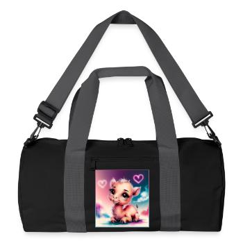Bébé chameau - Sac de sport recyclé - noir/gris graphite - Devant