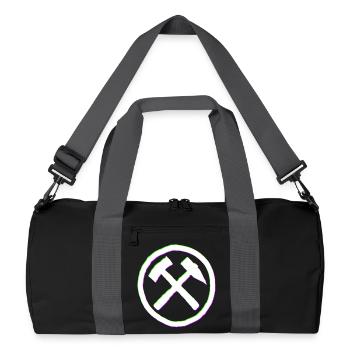 Ruhrpott Hammer Schlegel Glitch - Recycelte Duffel Bag - Schwarz/Graphitgrau - Vorne