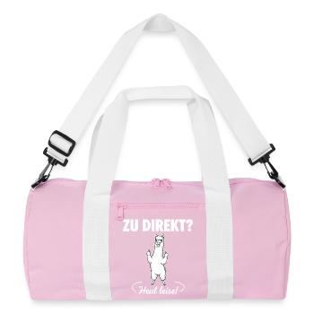 Direct alpaca announcement - Recycled Duffel Bag - pink/white - Front