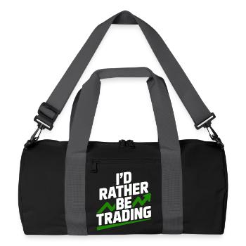 Ich würde lieber handeln - Recycelte Duffel Bag - Schwarz/Graphitgrau - Vorne