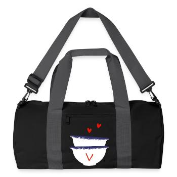 Lettre v bols breton - Sac de sport recyclé - noir/gris graphite - Devant
