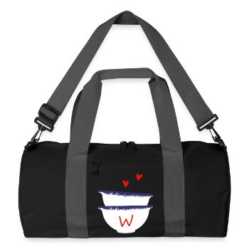 Lettre w bols breton - Sac de sport recyclé - noir/gris graphite - Devant